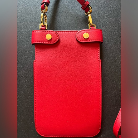 Fendi Leather Peek A Phone Pouch Crossbody - Picture 3 of 9